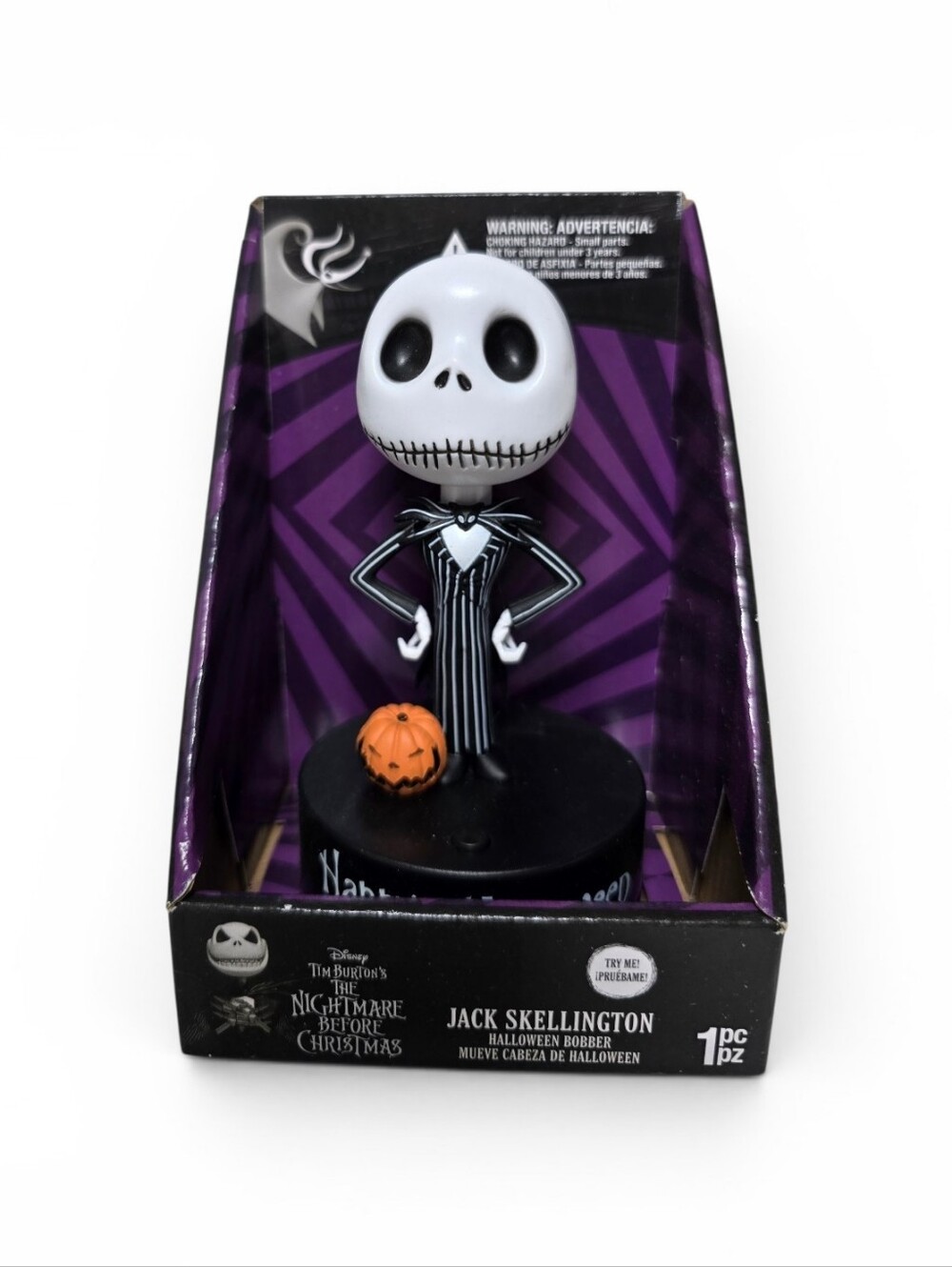 Disney Nightmare Before Christmas Jack Skellington Halloween Bobber NWT